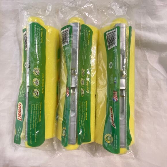 Lot 3 Libman Easy Roller Mop Refill 02017 Yellow USA Genuine Super Absorbent - Picture 4 of 6